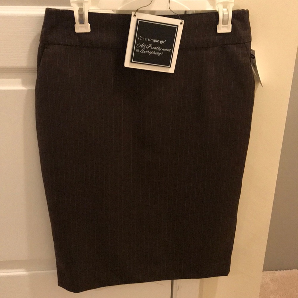 Brown striped skirt